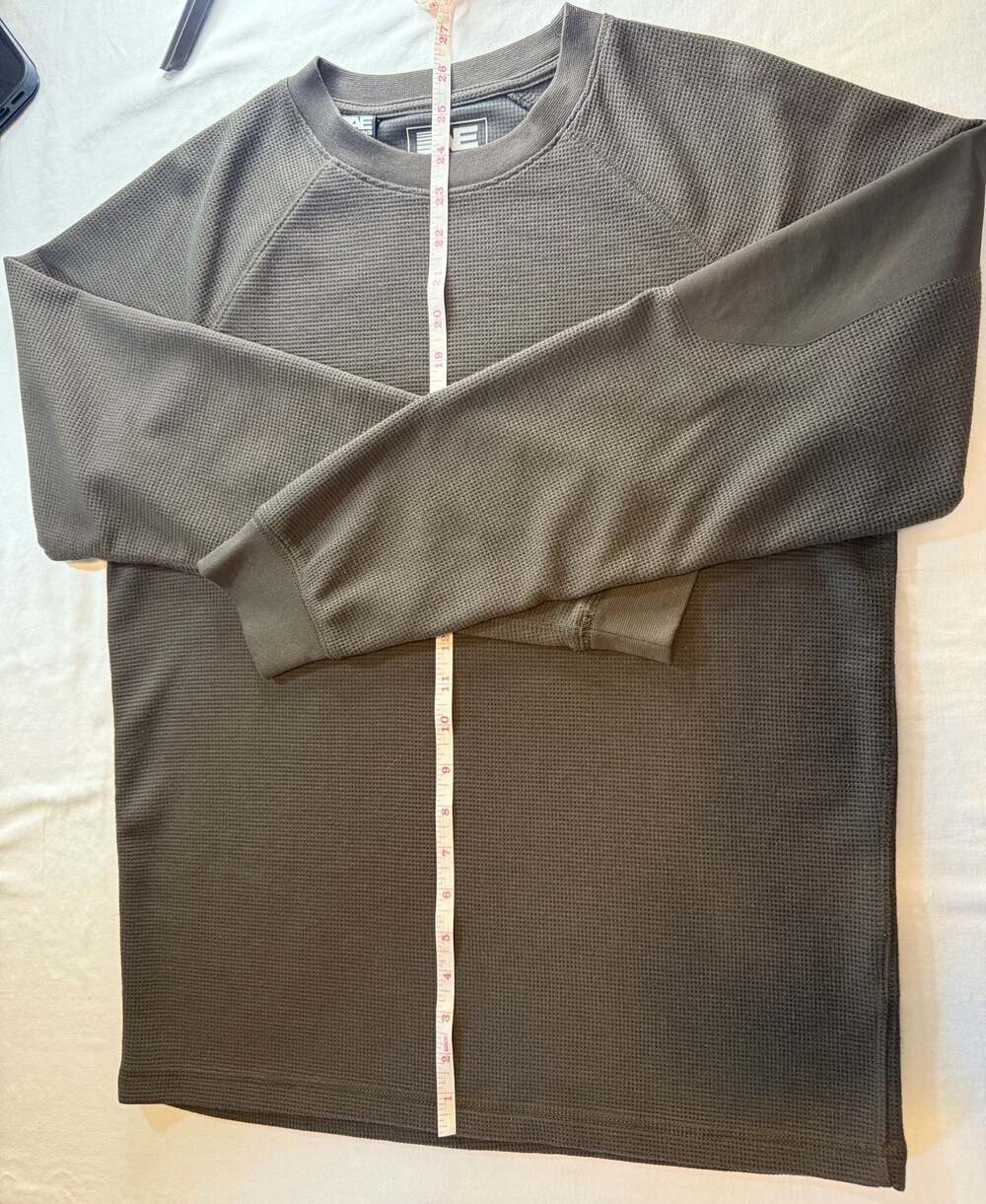 American Eagle AE Training Long Sleeve Waffle Knit Crew Neck Shirt